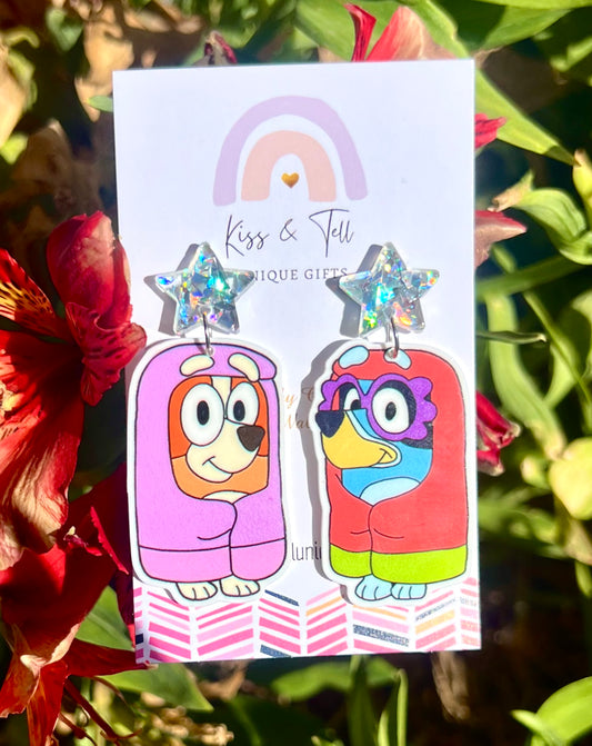 Bluey & Bingo Granny Dangle Earrings