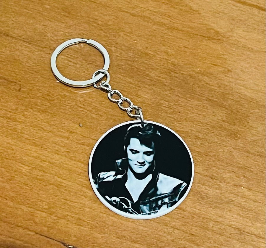 Elvis Circle Keyring