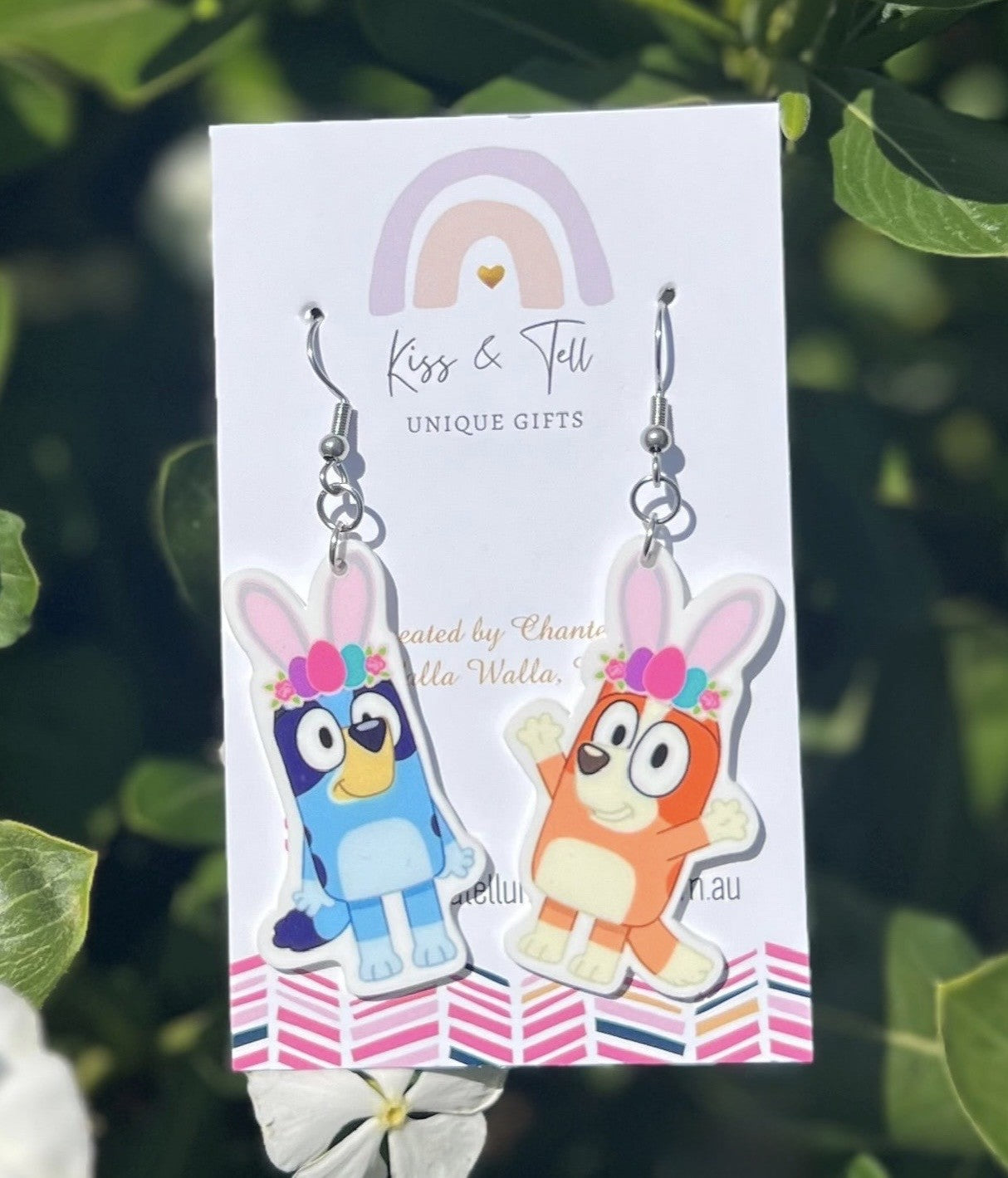 Easter Bluey & Bingo Dangle Earrings