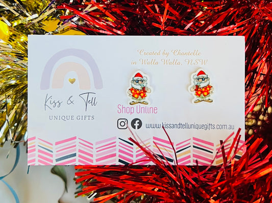* SALE *  Summer Santa Stud Earrings