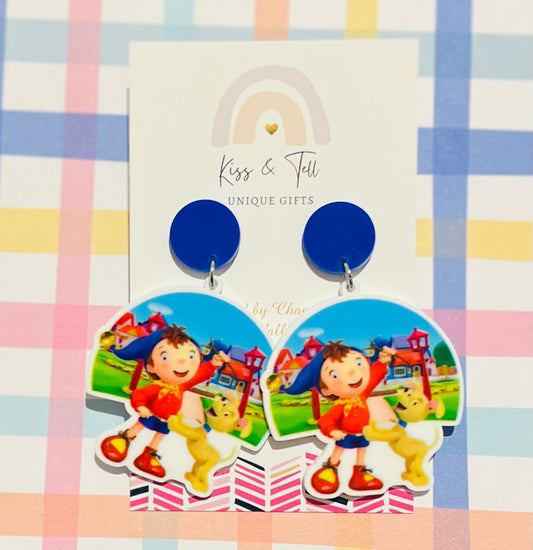 Noddy Character Dangle Earrings