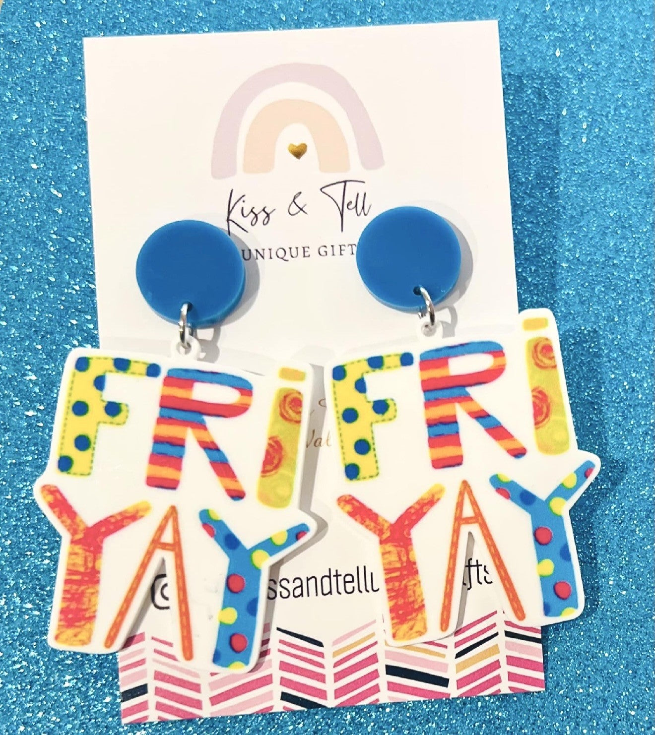 Colourful FRIYAY Dangle Earrings