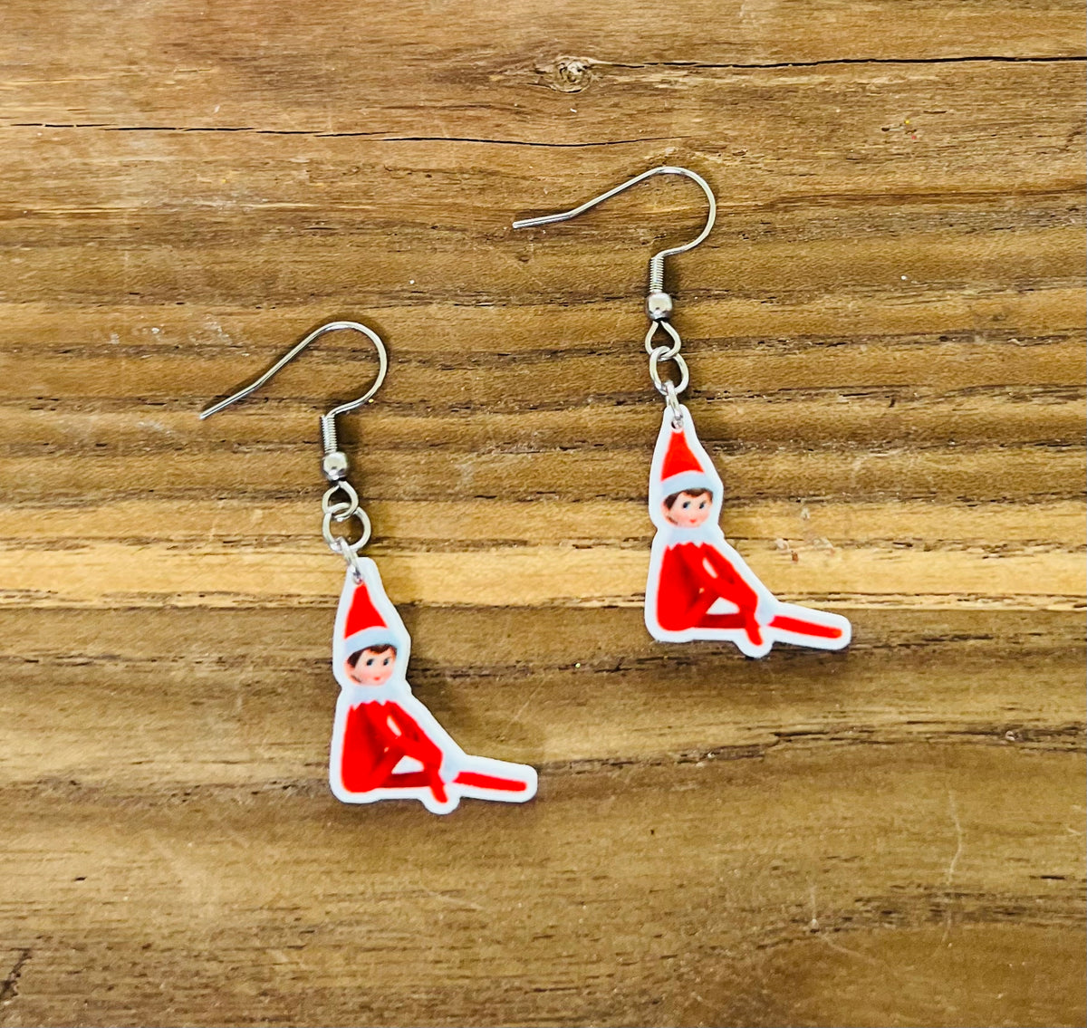 Elf on Shelf (Small) Dangle Earrings