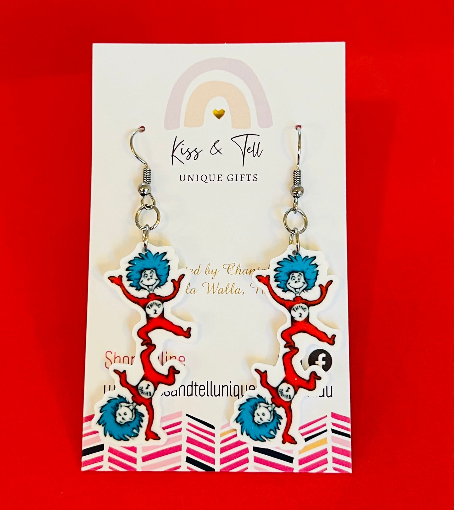 Thing 1 & Thing 2 Dangle Earrings