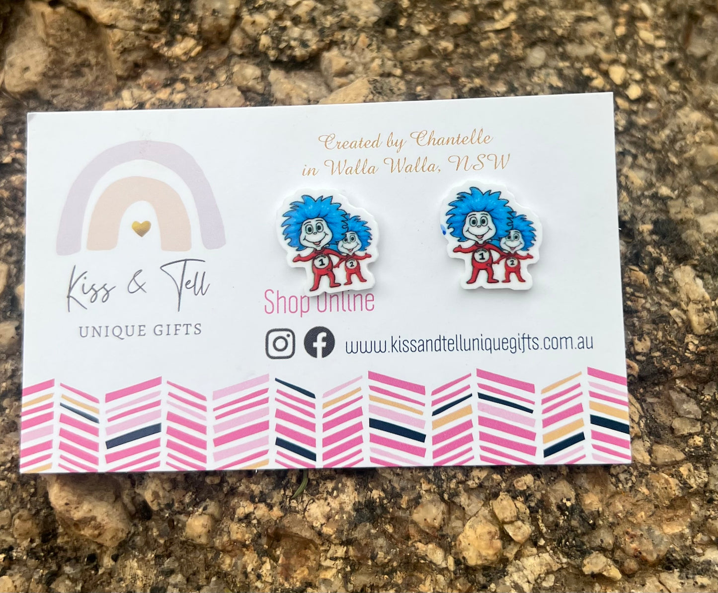 Thing 1 & Thing 2 Character Stud Earrings