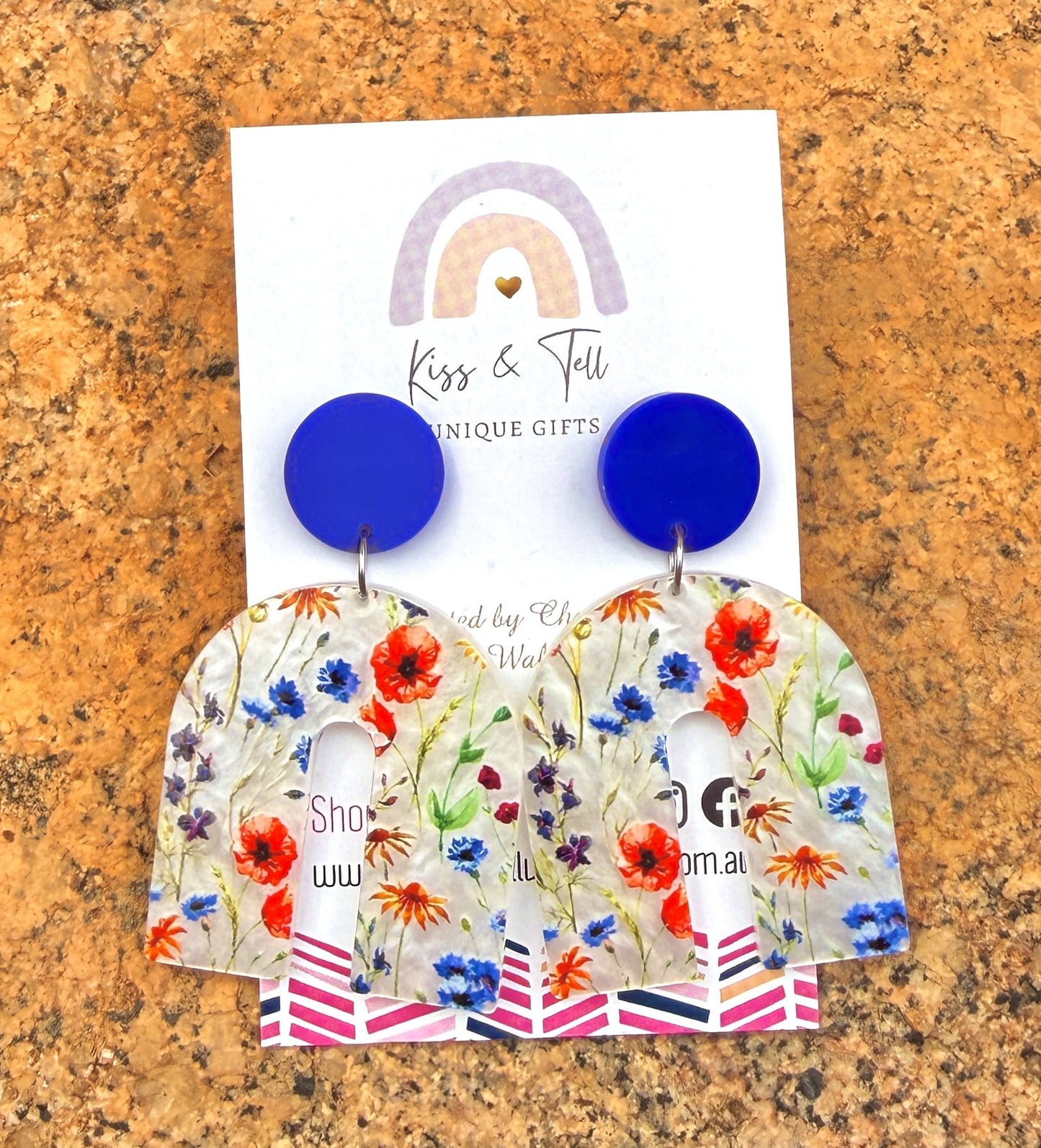 Pretty Floral U-Drop Earrings