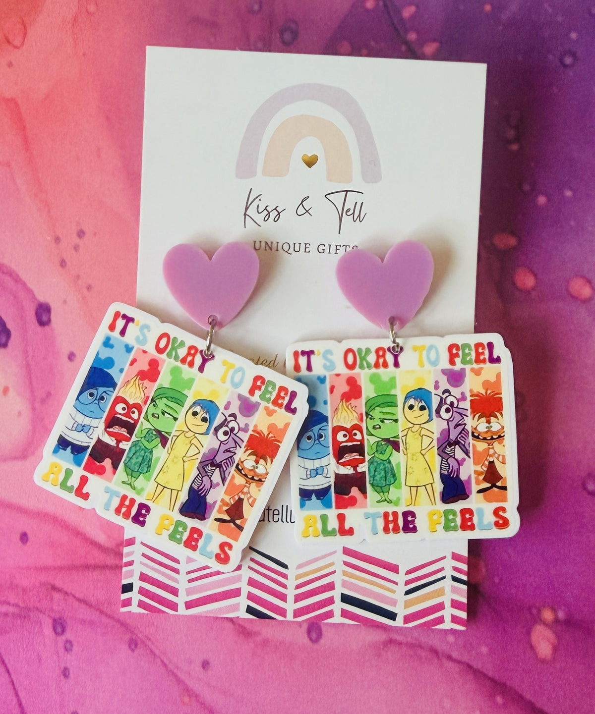 Inside Out Movie Dangle Earrings