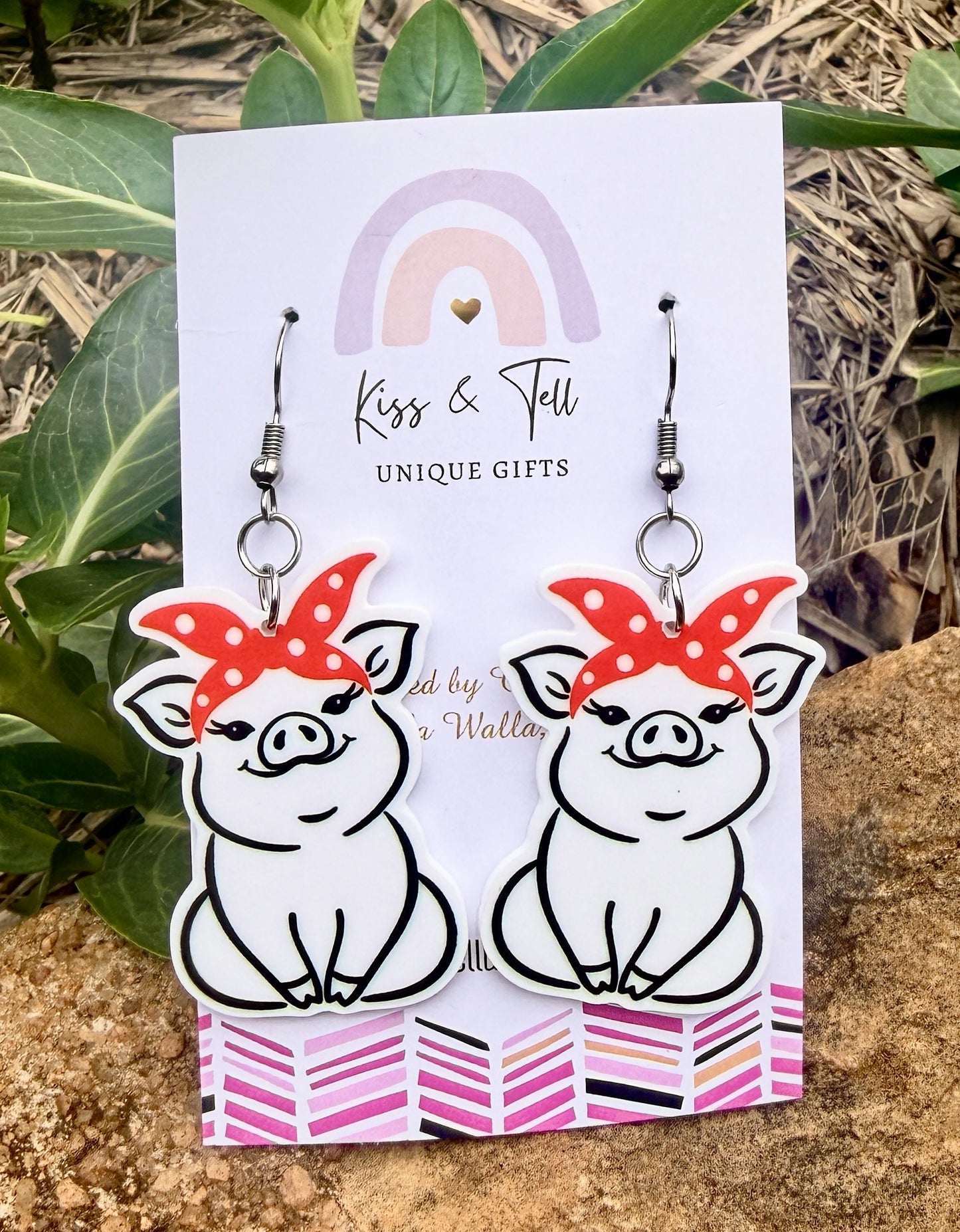 Cute Pig Dangle Earrings