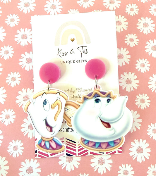 Chip & Mrs Potts Dangle Earrings