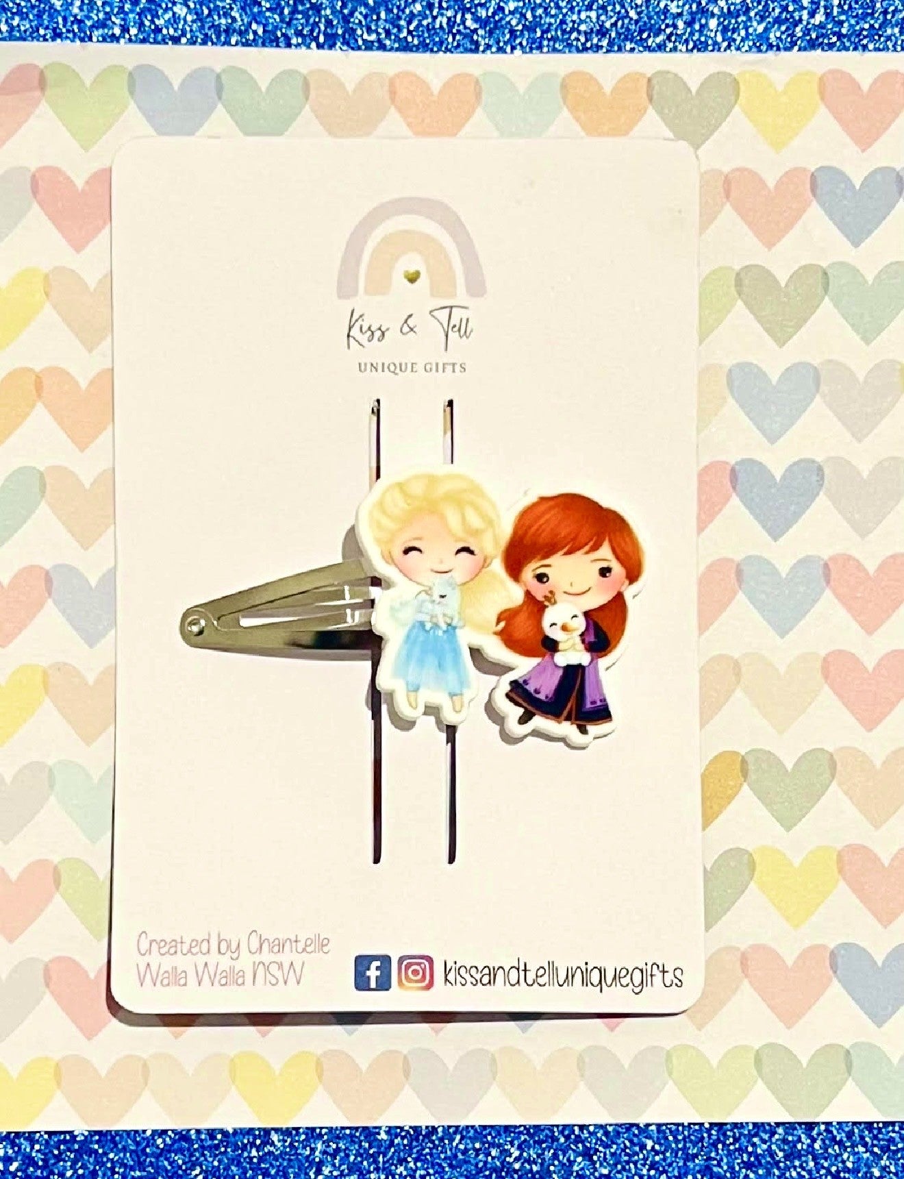 * SALE *  Frozen Movie Elsa & Anna Hair Clips