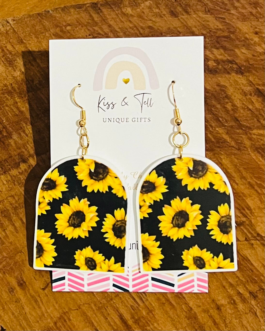 Sunflower Arch Dangle Earrings