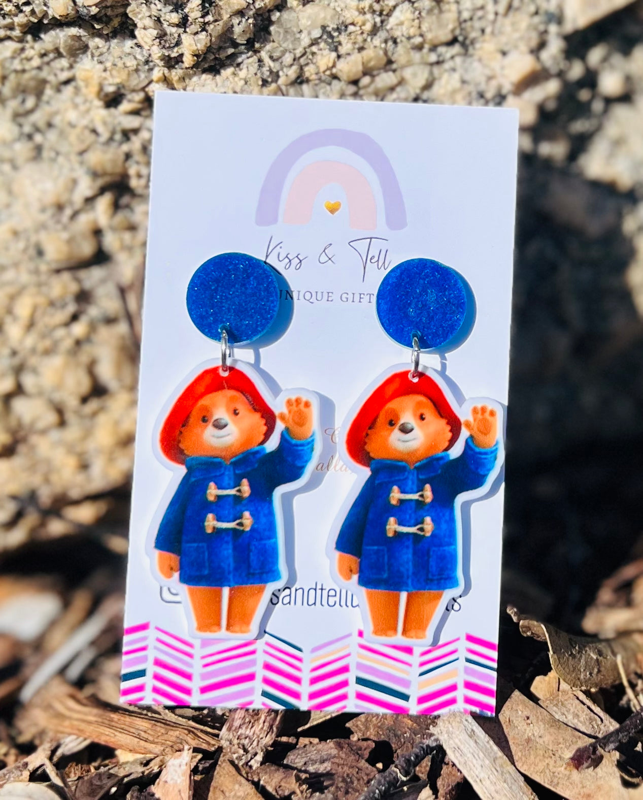 Paddington Bear Dangle Earrings