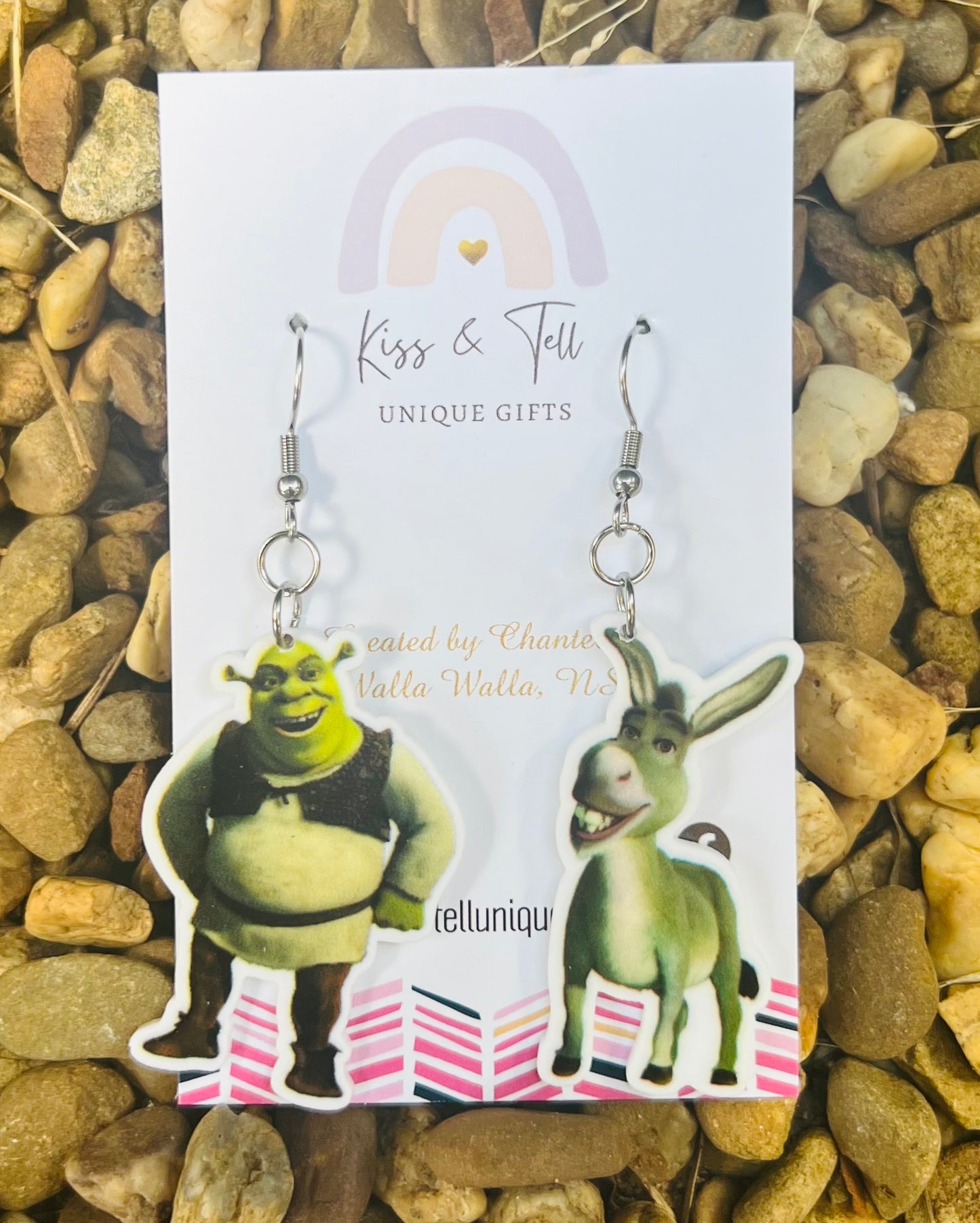 Shrek Character Dangle Earrings