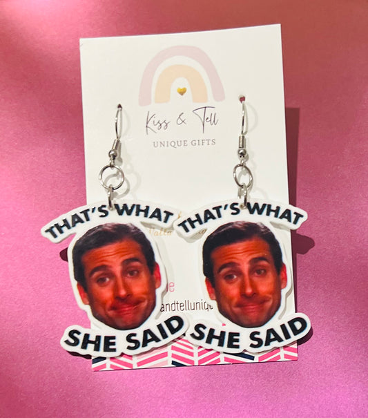 * SALE * Michael Scott Character Dangle Earrings