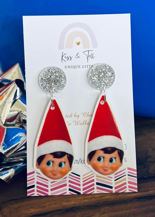 Elf on the Shelf Drop Earrings