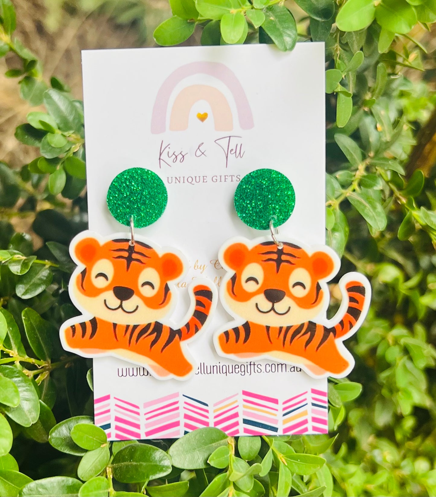 Tiger Dangle Earrings