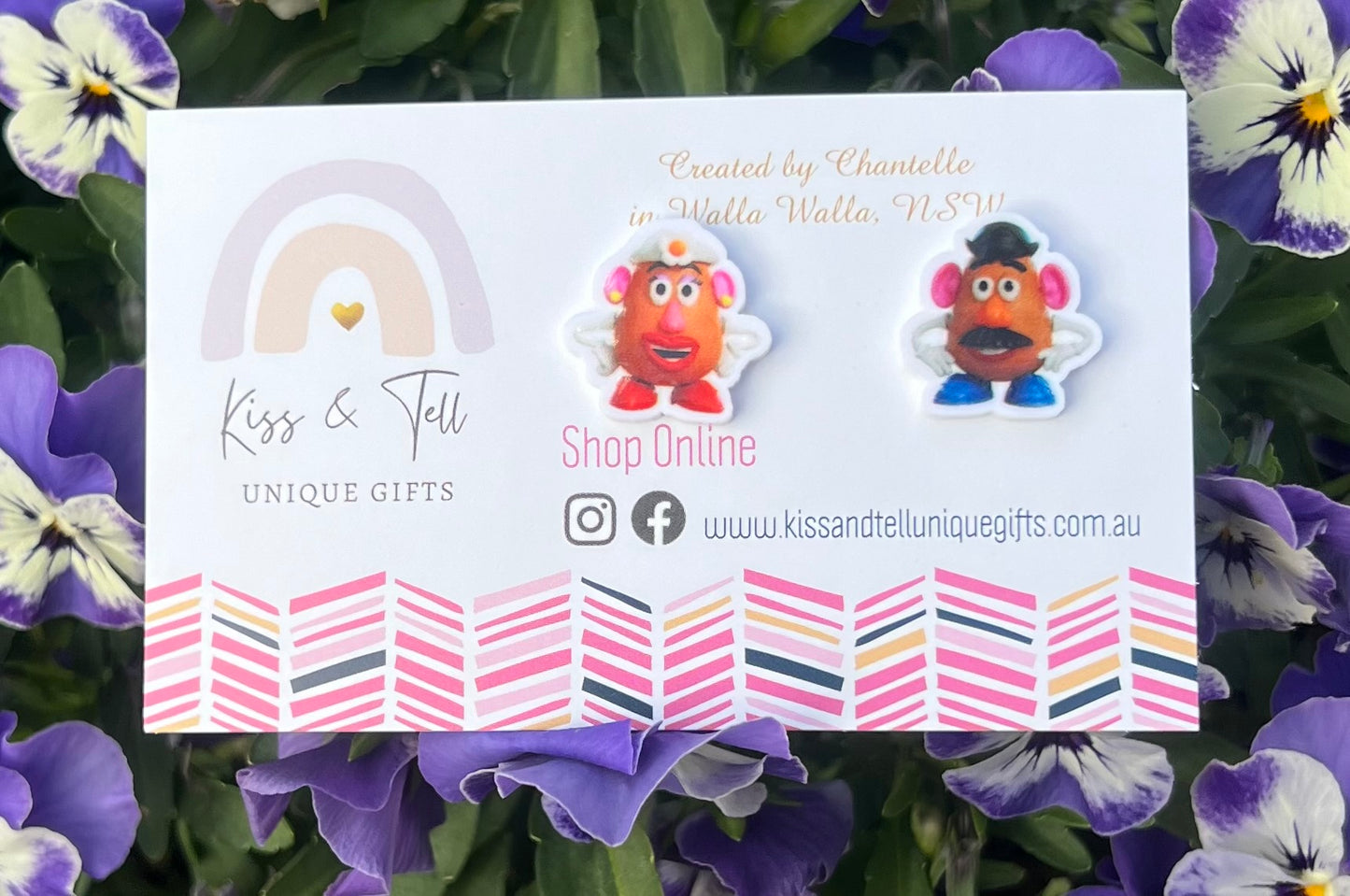 Mr & Mrs Potato Head Stud Earrings