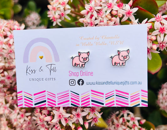 Cute Pig Stud Earrings