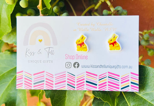 Lindt Chocolate Bunny Stud Earrings