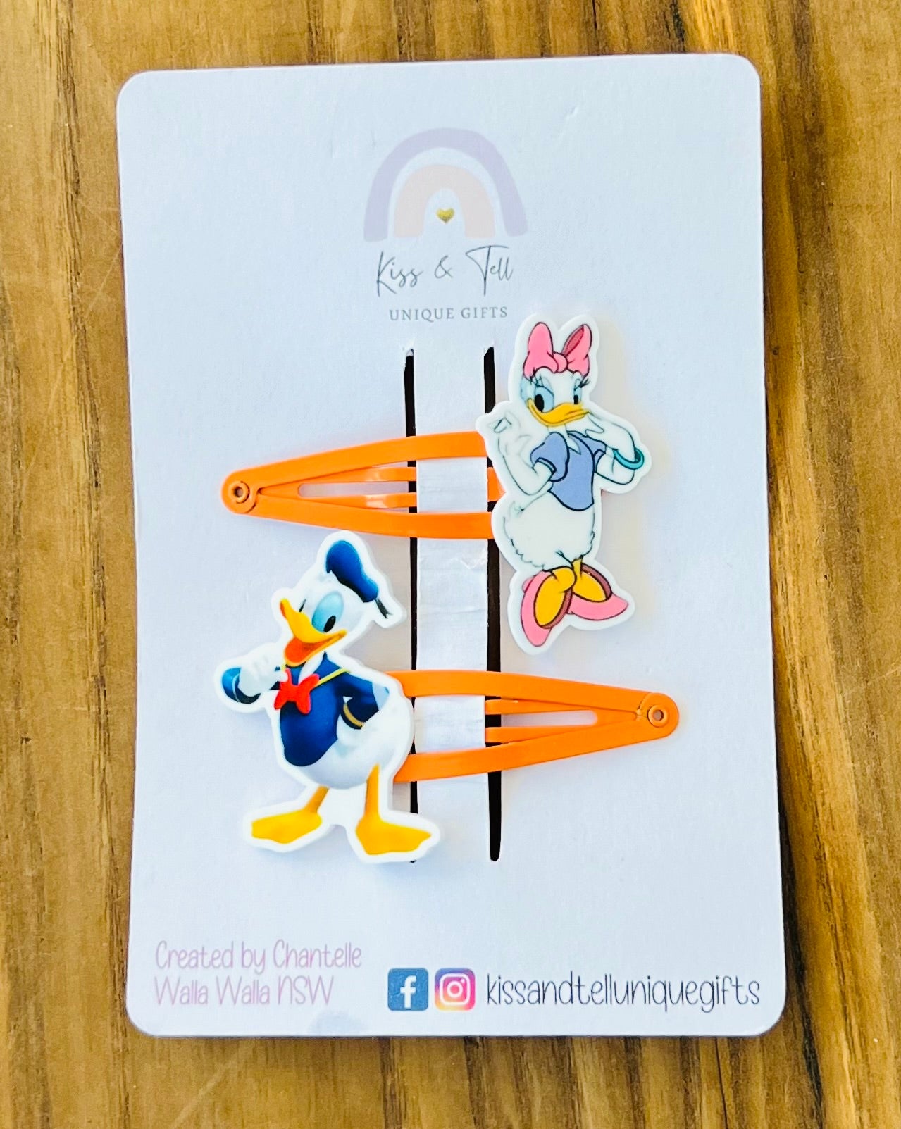 Donald & Daisy Duck Hair Clips