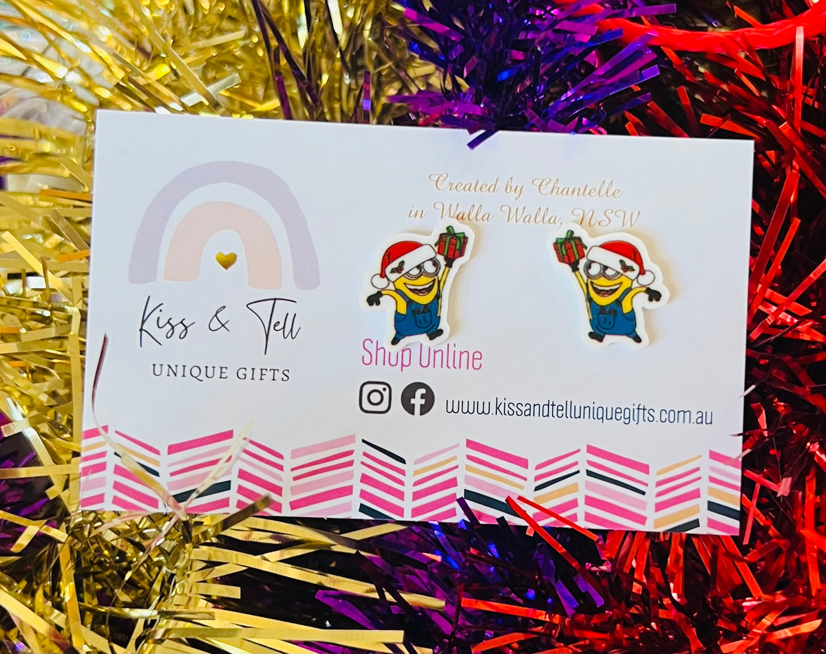Christmas Minion Stud Earrings