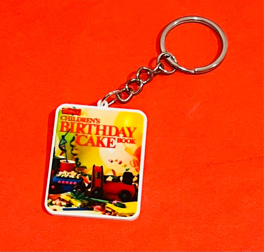 Birthday Cake Book Keyring