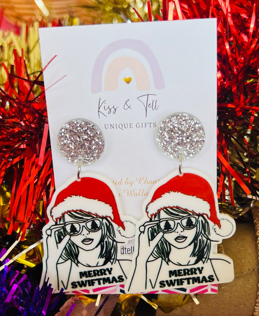 Taylor Swift Christmas Dangle Earrings