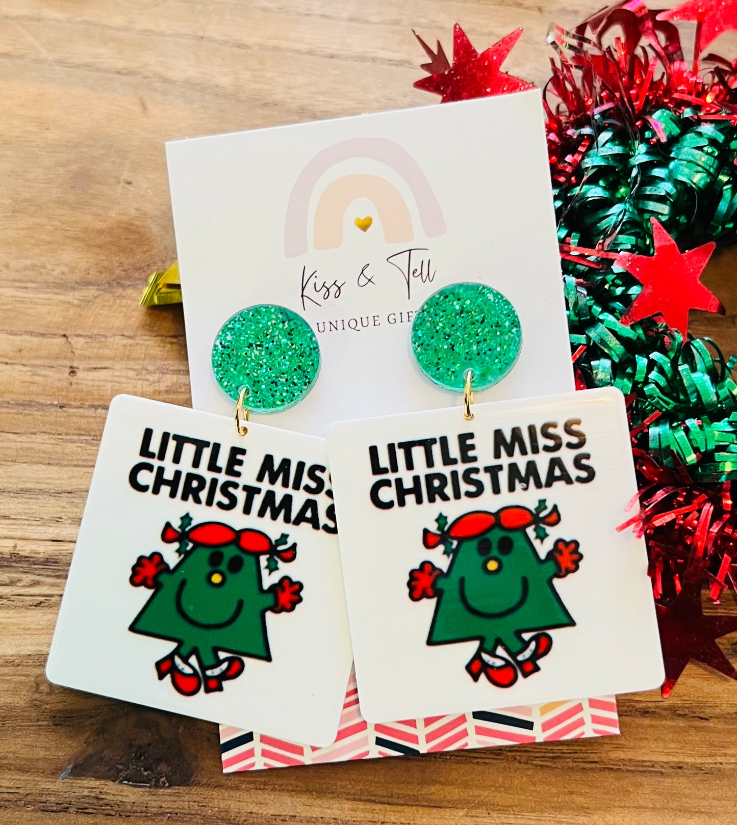 Little Miss Christmas Dangle Earrings