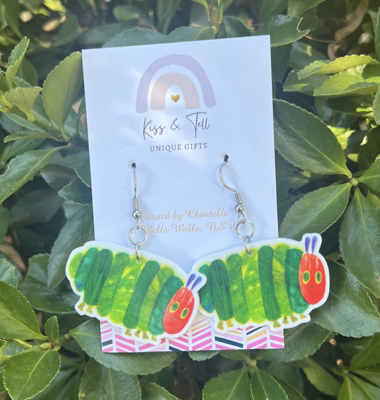 Fun Hungry Caterpillar Dangle Earrings