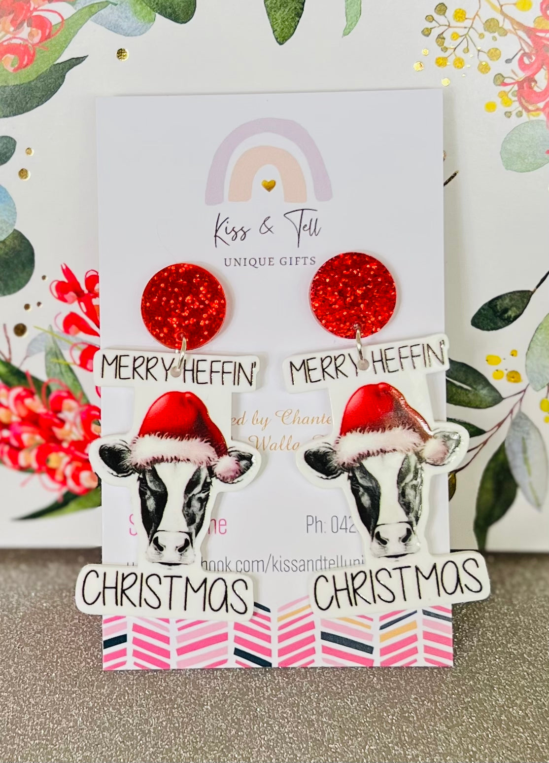 “Merry Heffin Christmas” Earrings