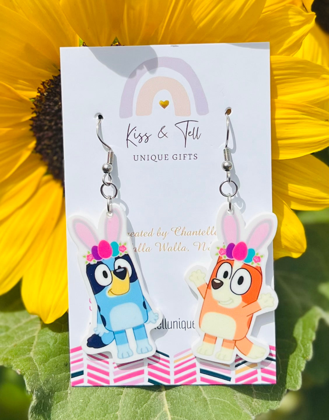 Easter Bluey & Bingo Dangle Earrings