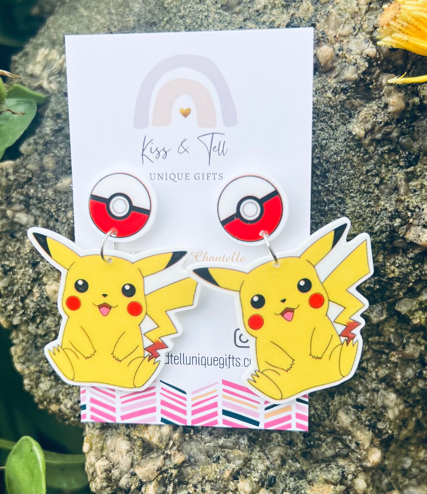 Pokémon Ball & Pikachu Dangle Earrings