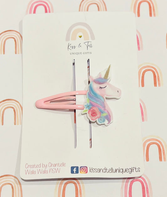 Unicorn Pink Hair Clip