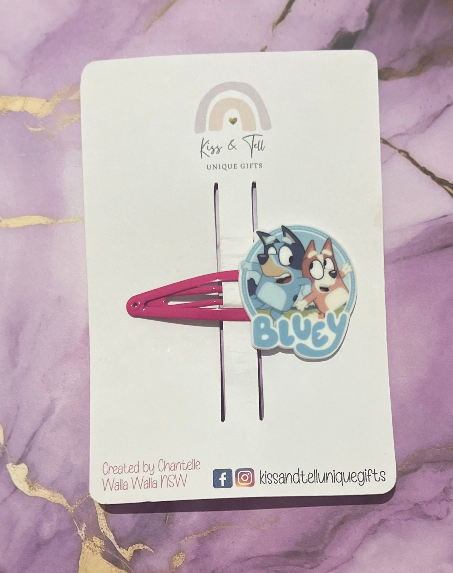 Bluey & Bingo Circle Hair Clips