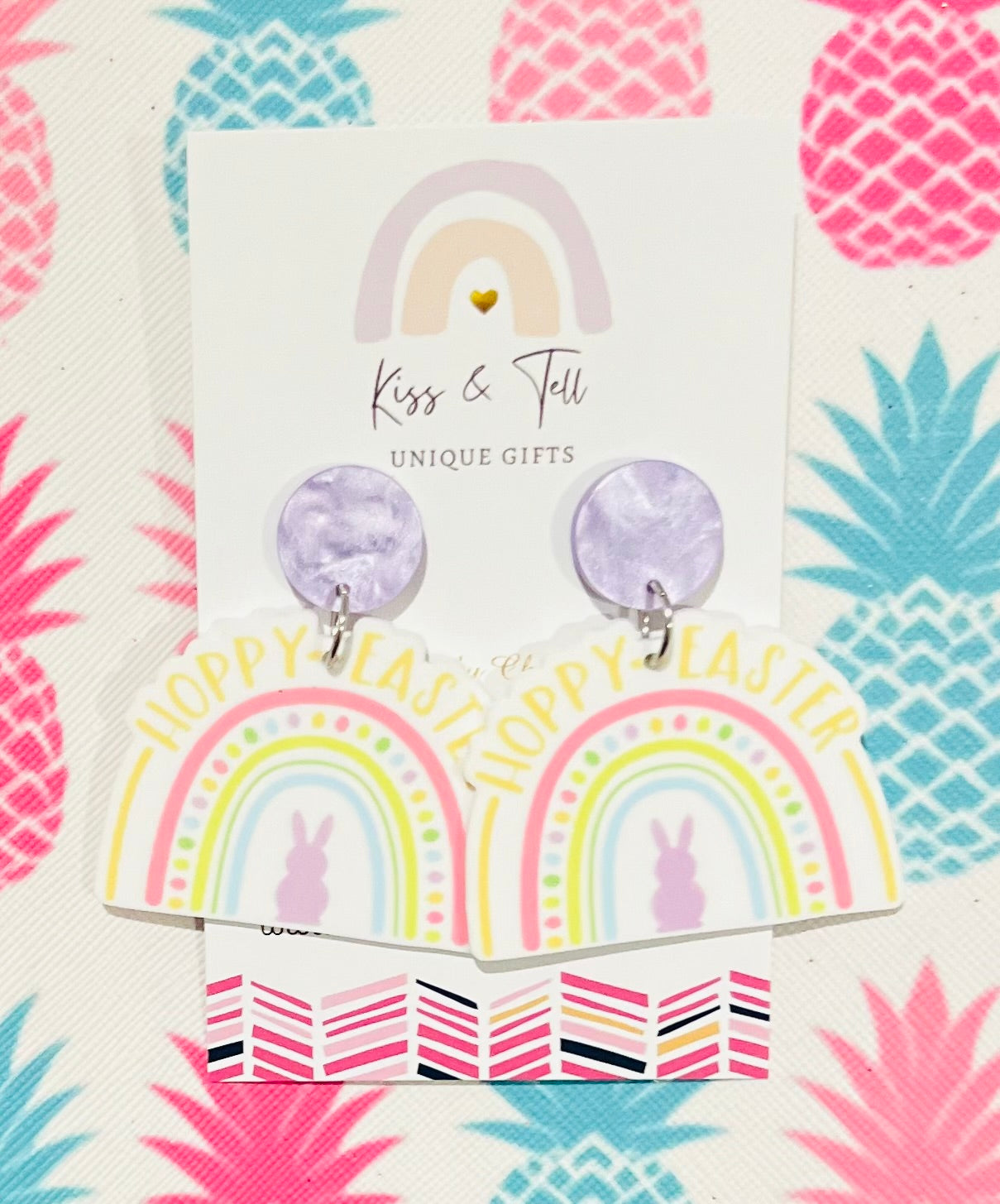 Hoppy Easter Rainbow Dangle Earrings