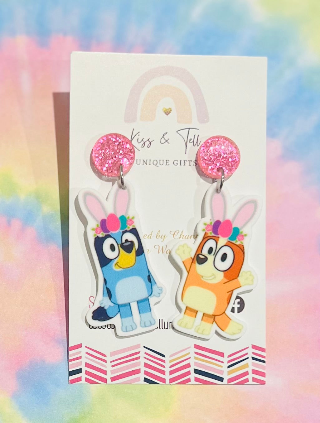 Easter Bluey & Bingo Dangle Earrings