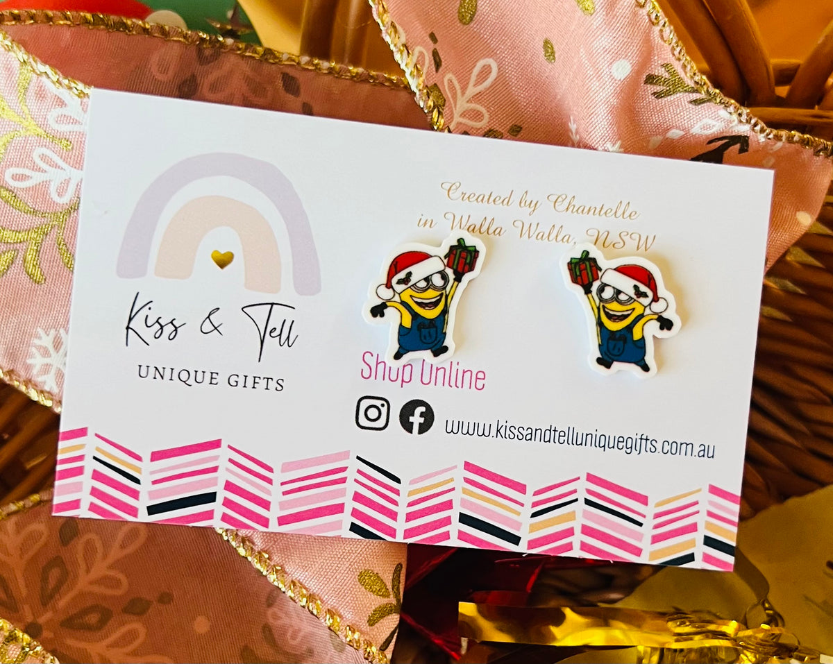 Christmas Minion Stud Earrings
