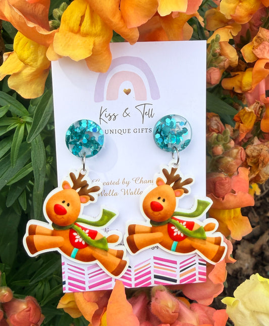 Reindeer Dangle Earrings