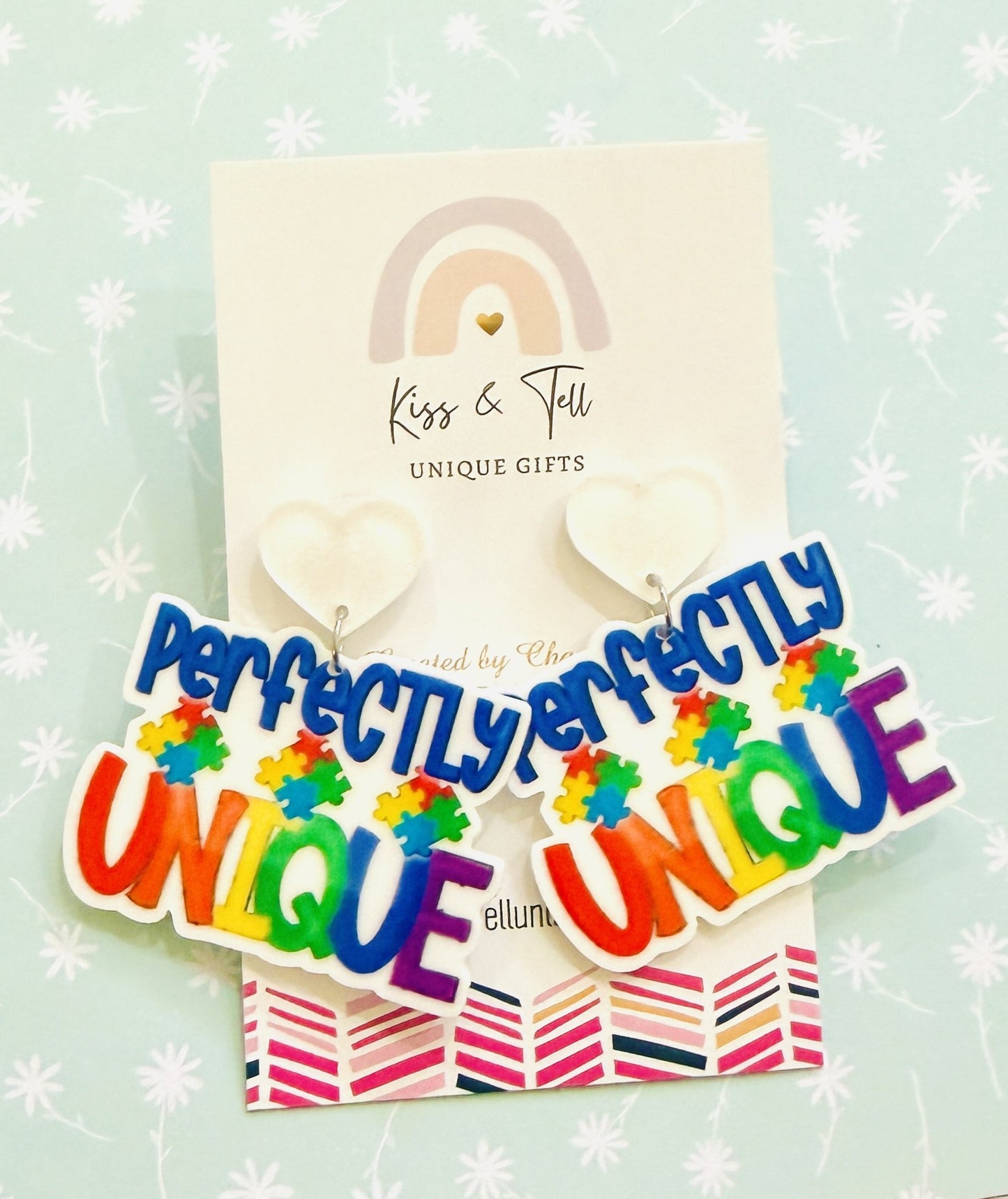 'Perfectly Unique' Autism Awareness Earrings