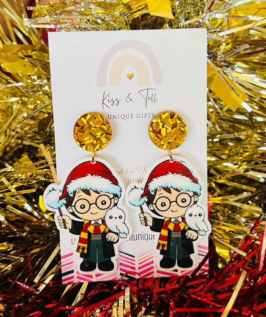 Christmas Harry Potter Dangle Earrings