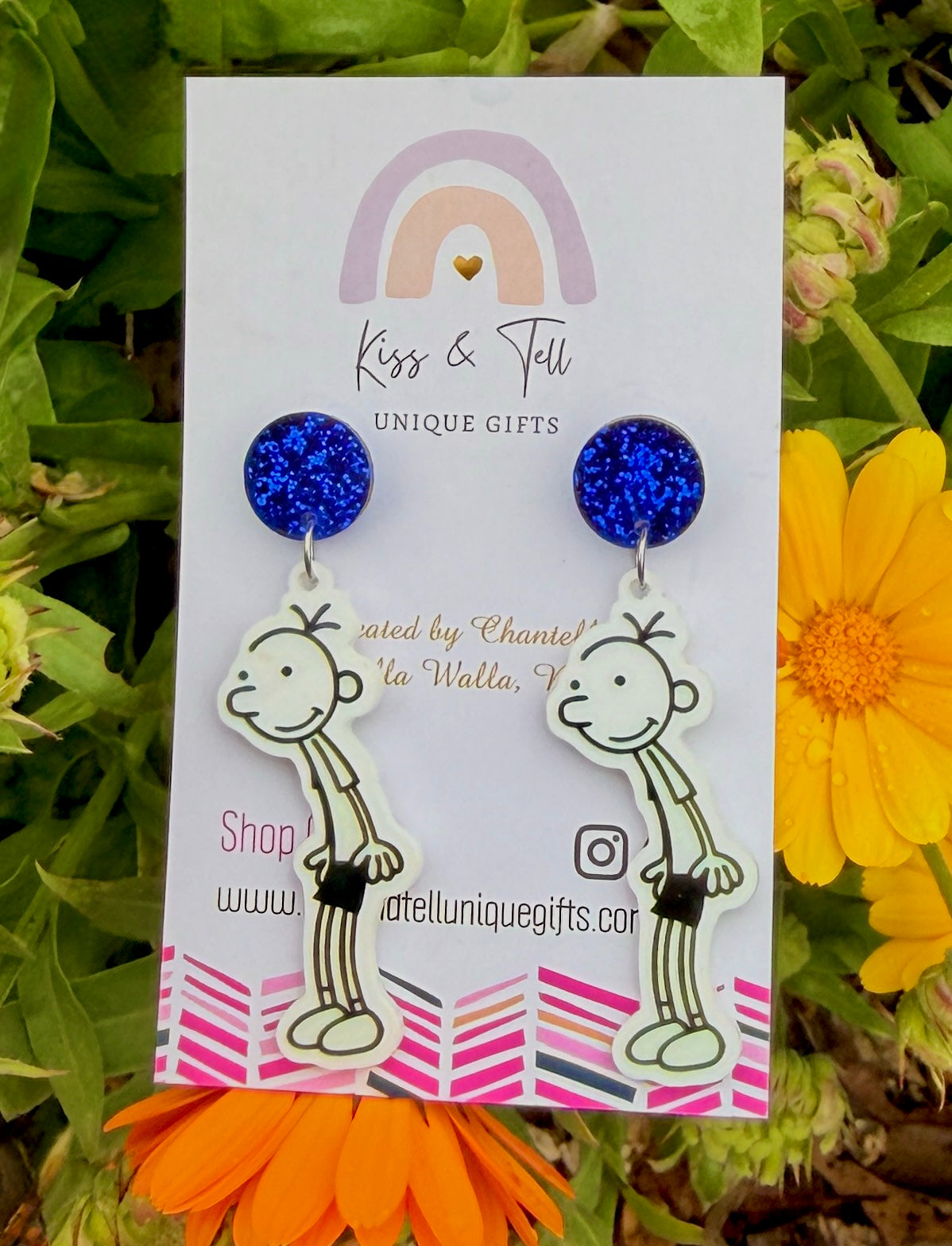Wimpy Kid Book Dangle Earrings