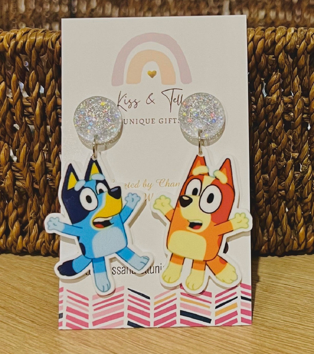 Bluey & Bingo Jumping Dangle Earrings