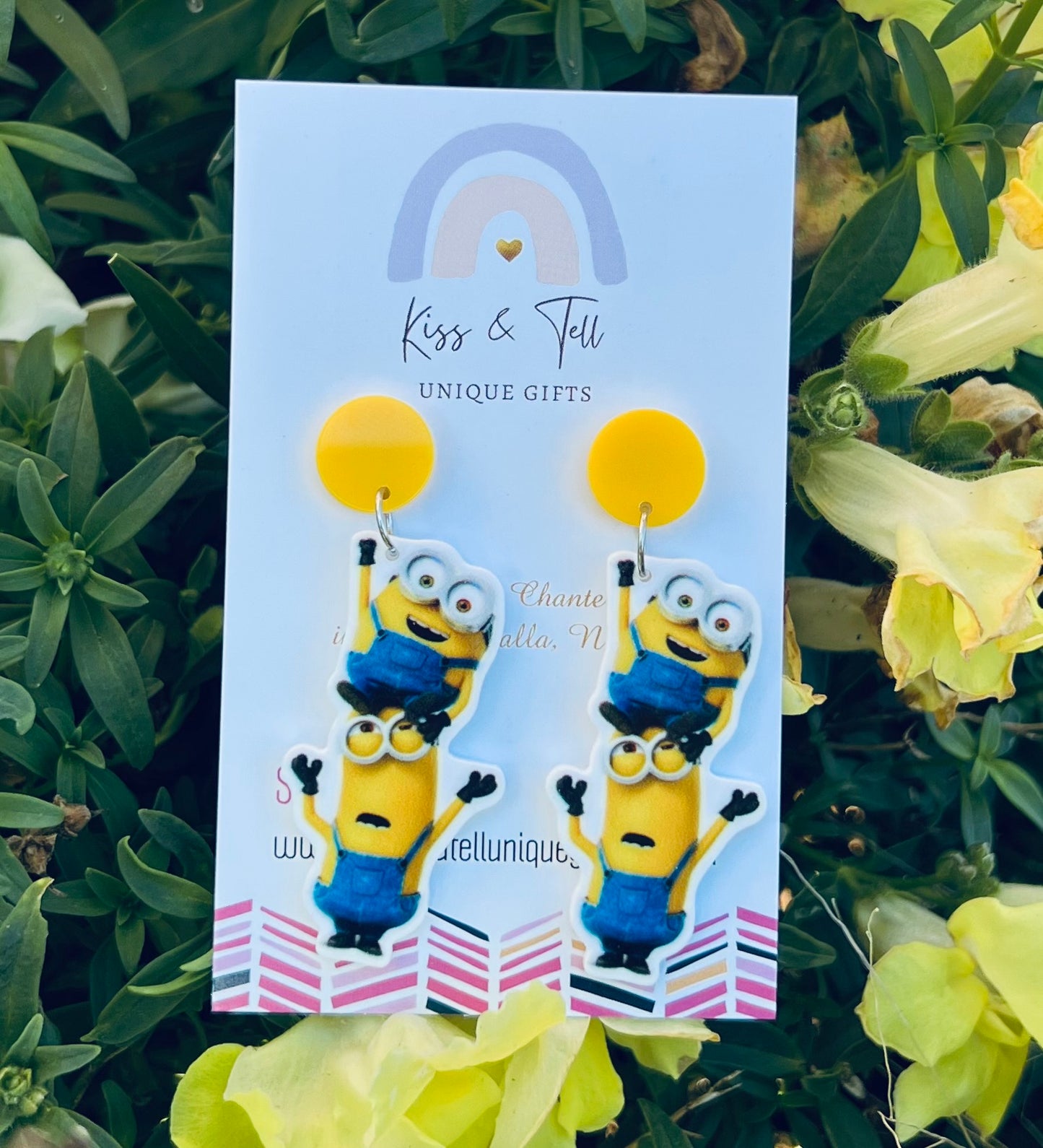 Kevin & Bob Minion Dangle Earrings