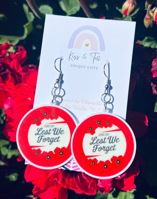 ANZAC Day Dangle Earrings