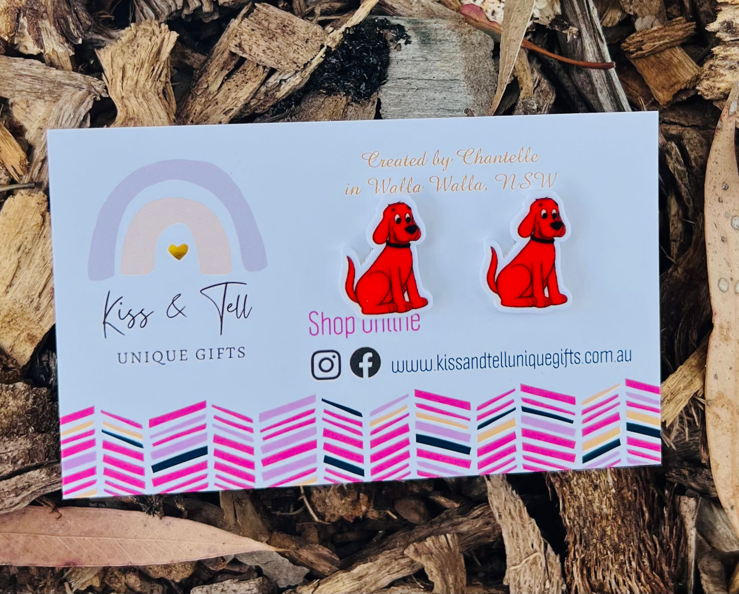 Clifford Dog Stud Earrings