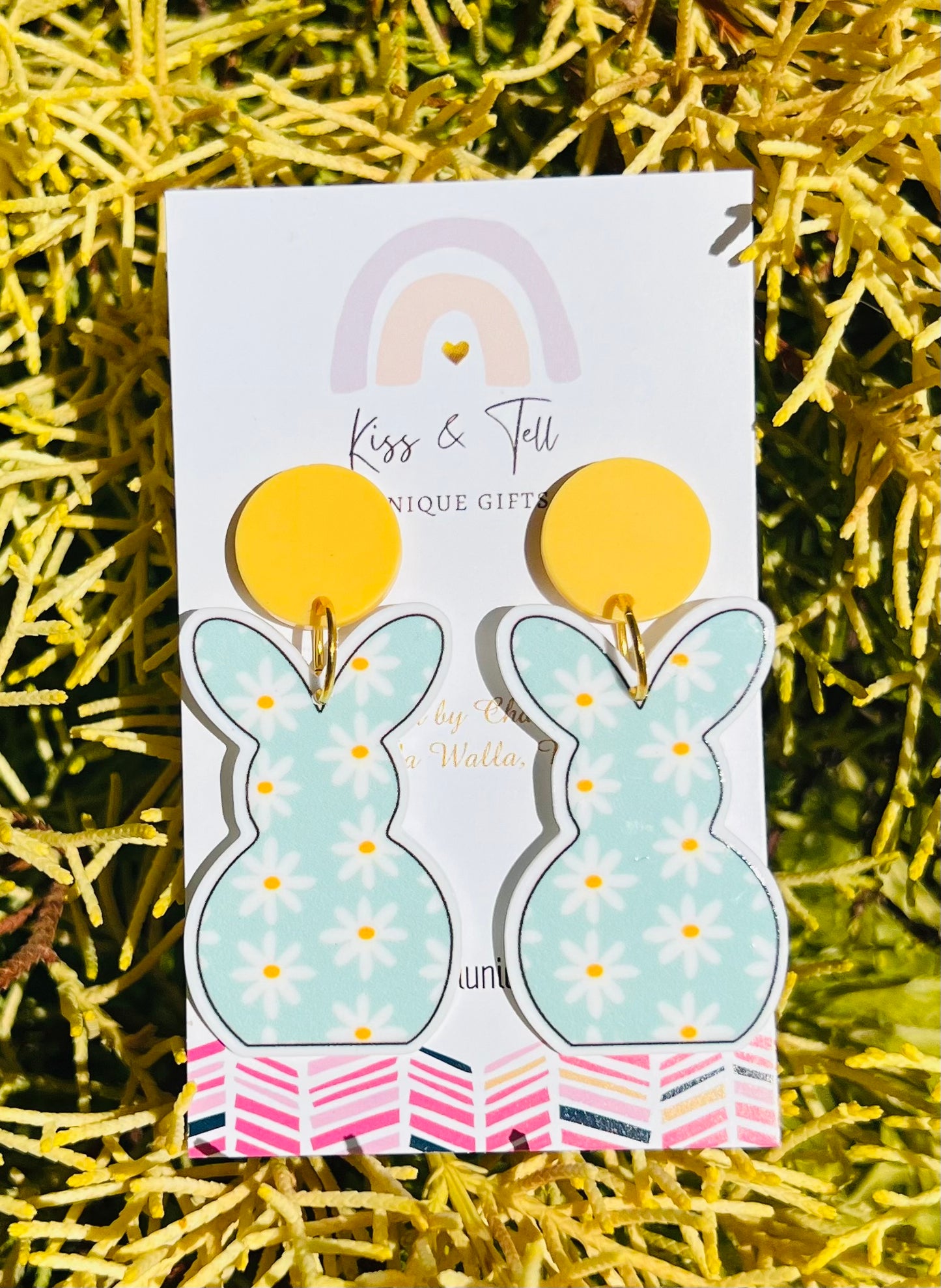 Daisy Easter Bunny Earrings