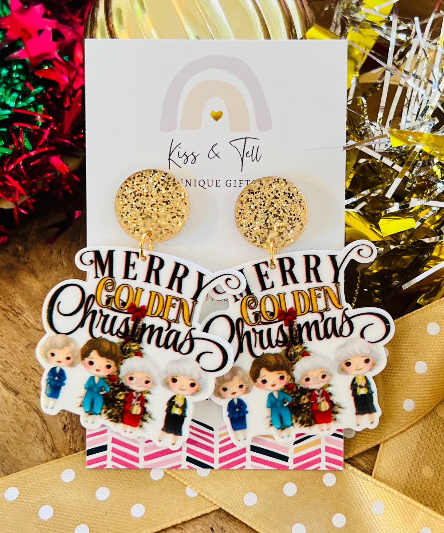 Golden Girls Christmas Earrings