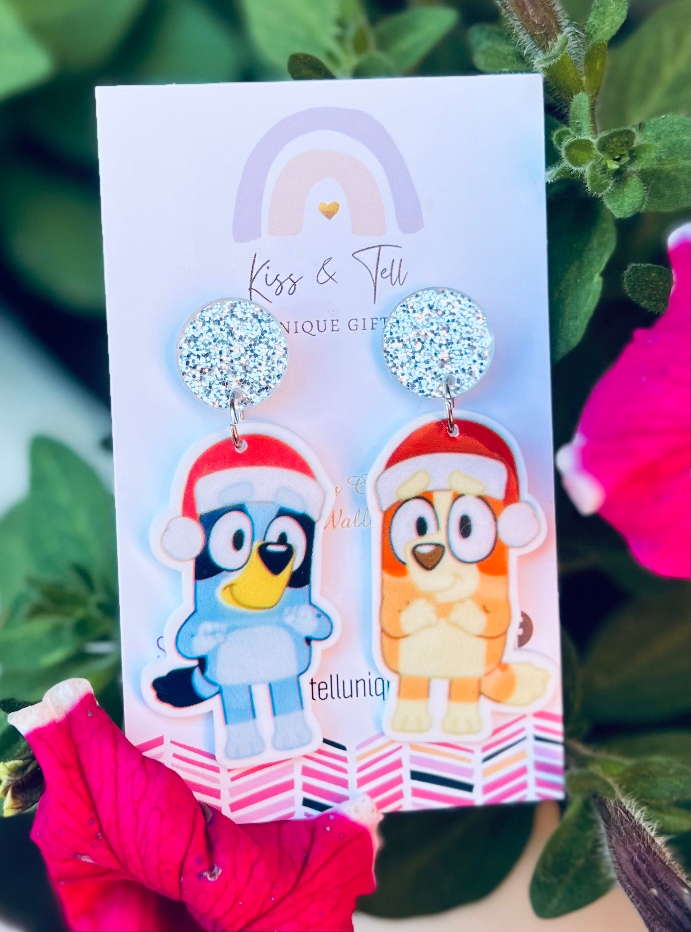 Christmas Bluey & Bingo Dangle Earrings