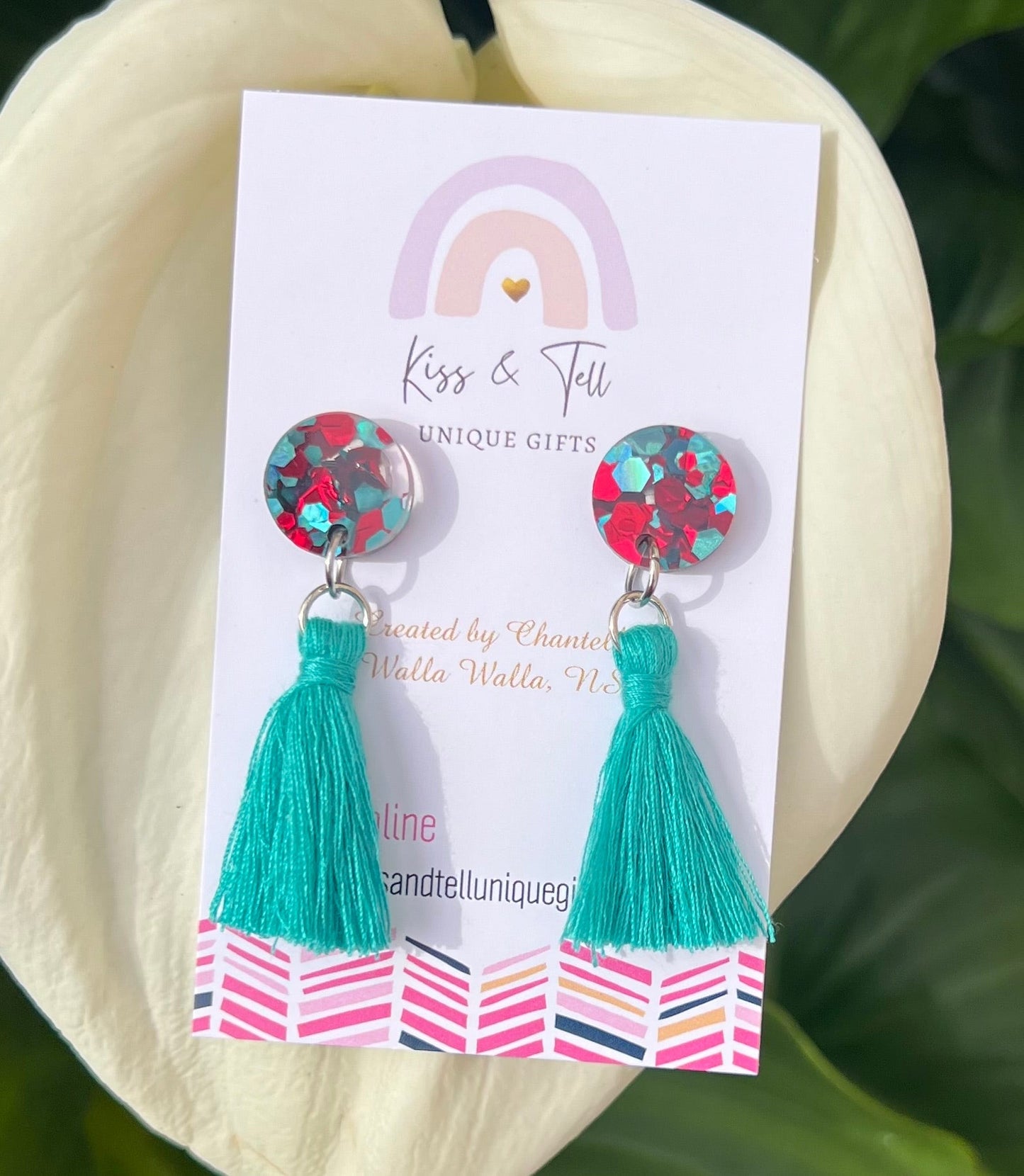 Turquoise Tassel Drop Earrings