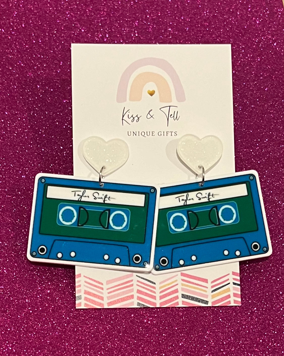 Taylor Swift Cassette Tape Dangle Earrings